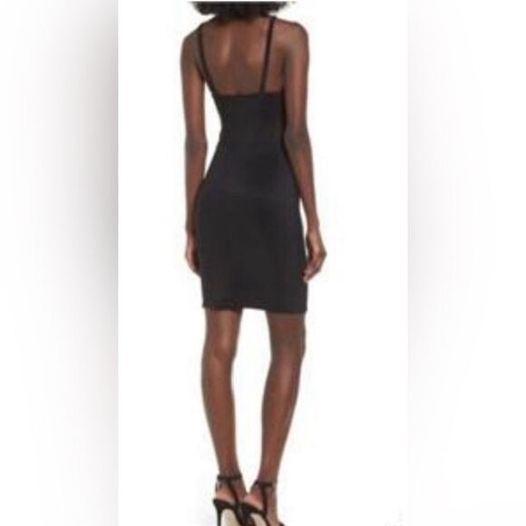 Leith Nordstrom Lace Up Front Bodycon Dress Sleeveless Black Size Small H5 - Picture 2 of 9
